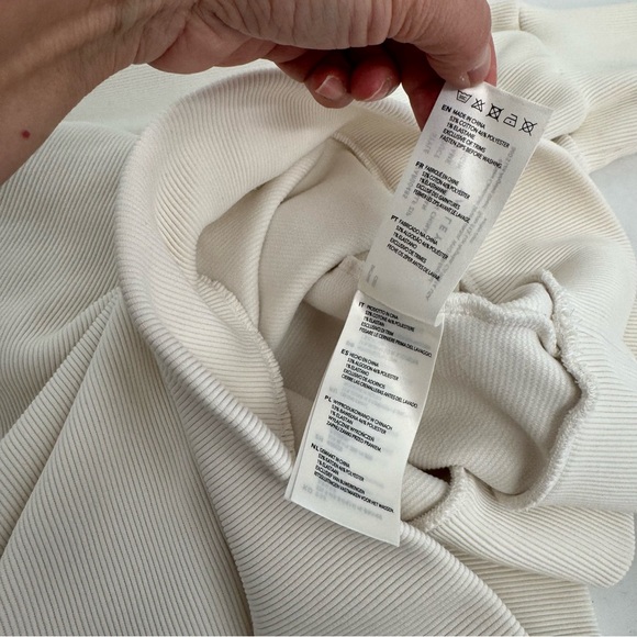 Varley  Vine Women's Size L Ivory Cream Half Zip Pullover Sweatshirt Quarter Zip - Picture 9 of 13